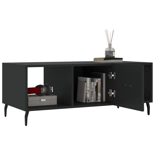 vidaXL Tavolino da Salotto Nero 102x50x40 cm in Legno Multistrato