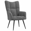 vidaXL Sedia Relax Grigio Scuro in Velluto