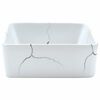 vidaXL Lavabo da Appoggio Bianco Rettangolare 46x35,5x13 cm Ceramica