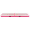 vidaXL Tappetino Ginnastica Gonfiabile con Pompa 300x100x10cm PVC Rosa