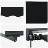 vidaXL Cornice per Tenda Manuale con LED Nero 3 x 2,5 m