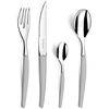 Lou Laguiole Set di Posate 24 pz Jet Argento Satinato