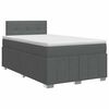 vidaXL Letto box spring con materasso Grigio Scuro 120 x 190 cm
