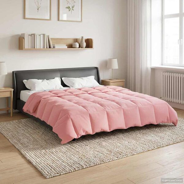 vidaXL Duvet Estivo Trapuntato Rosa 220 x 240 cm Microfibra