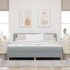 vidaXL Letto a molle con cuscino Grigio chiaro 180 x 200 cm Tessuto