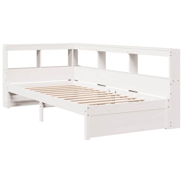 vidaXL Letto con Libreria senza Materasso 75x190 cm in Legno Pino