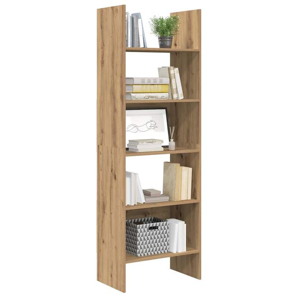 vidaXL Armadio per Libri Rovere artigianale 60 x 35 x 180 cm