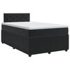 vidaXL Letto box spring con materasso Nero 120 x 190 cm Velluto