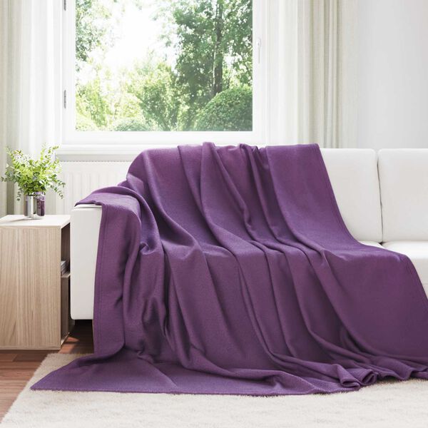 vidaXL Coperte da Pile 24 pcs Viola 270 x 240 cm Panno