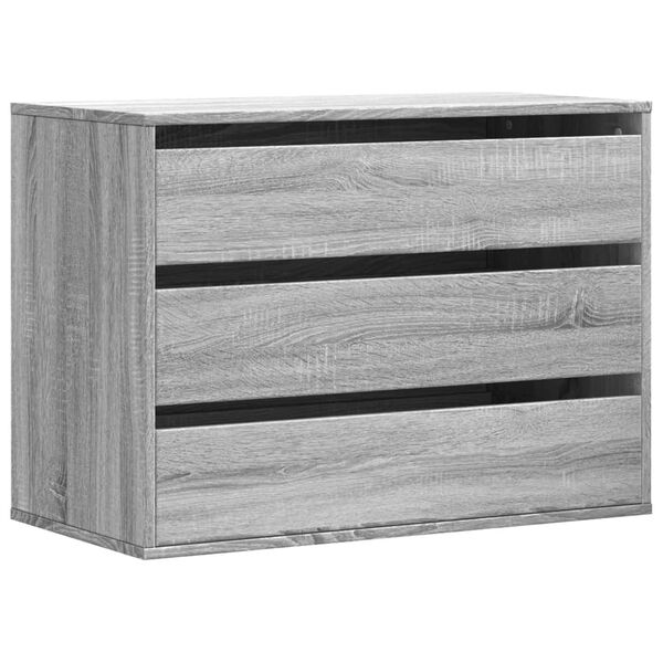 vidaXL Cassettiera Angolare Grigio Sonoma 80x41x58cm Legno Multistrato