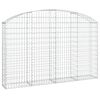 vidaXL Cesto Gabbione ad Arco 200x30x120/140 cm Ferro Zincato
