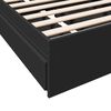 vidaXL Giroletto con Cassetti Nero 90x190 cm in Legno Multistrato