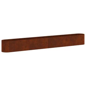 vidaXL Letto rialzato da giardino Acciaio Corten 360 x 40 x 40 cm