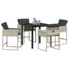 vidaXL Set da Pranzo per Giardino 5 pcs Grigio chiaro polyrattan