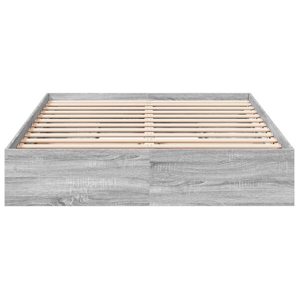 vidaXL Giroletto Cassetti Grigio Sonoma 160x200 cm Legno Multistrato