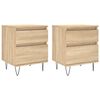vidaXL Comodini 2pz Rovere Sonoma 40x35x50 cm in Legno Multistrato