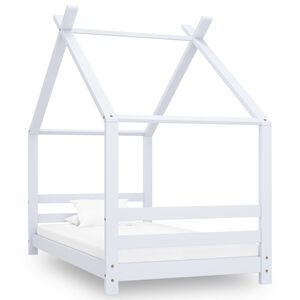 vidaXL Giroletto per Bambini Bianco in Massello di Pino 80x160 cm