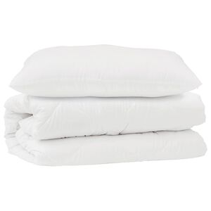 vidaXL Set di Piumoni con cuscino 2 pcs Bianco Microfibra