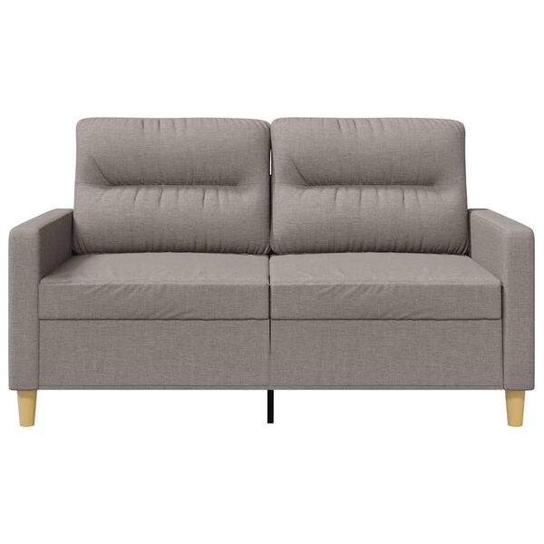 vidaXL Divano a 2 Posti Tortora 120 cm in Tessuto