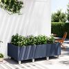 vidaXL Fioriera da Giardino con Ruote Grigio Blu 150x80x54 cm in PP