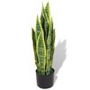 vidaXL Sansevieria Pianta Artificiale con Vaso 65 cm Verde