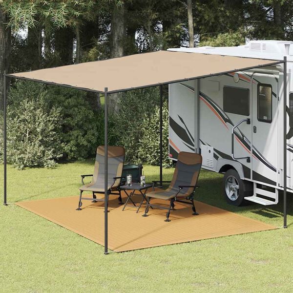 vidaXL Tappeto da Tenda Sabbia 300x400 cm HDPE
