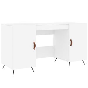 vidaXL Scrivania Bianca 140x50x75 cm in Legno Multistrato
