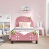 vidaXL Struttura letto bambini con testata Rosa 80 x 160 cm Velluto