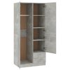 vidaXL Armadio Grigio Cemento 80x52x180 cm in Legno Multistrato