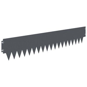 vidaXL Bordura per Prato 10 pcs 103 x 20 cm metallo Antracite
