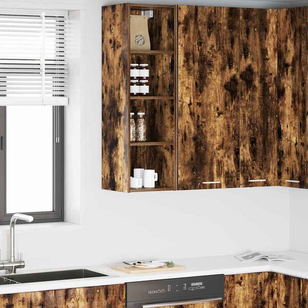 vidaXL Armadio pensile Rovere fum&eacute; 30 x 29,5 x 100 cm