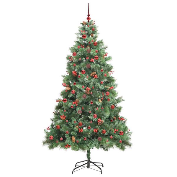 vidaXL Albero di Natale artificiale Verde 240 cm PVC e Metallo