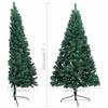 vidaXL Set Albero Natale Artificiale a Met&agrave; LED e Palline Verde 210 cm