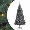 vidaXL Albero di Natale artificiale preilluminato con set di palline