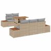 vidaXL Set Divano da Giardino 6 pz Beige Poly Rattan