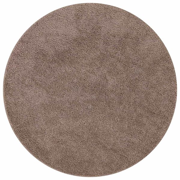 vidaXL Tappeto Shaggy Antiscivolo Marrone 120 x 120 cm PP