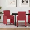 vidaXL Sedie da Pranzo con Ruote 2 pcs Rosso vino 57 x 66 x 94 cm