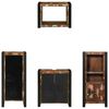vidaXL Set di mobili per il bagno 4 pcs Legno Recuperato Massello