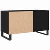 vidaXL Mobile porta vinili Rovere Nero 85 x 38 x 48 cm