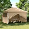 vidaXL Tendone per Feste Pieghevole Pop-Up con 4 Pareti Beige