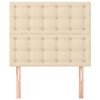 vidaXL Testiera Crema 90x5x118/128 cm Tessuto