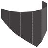 vidaXL Bordura per Prato 100 x 45 cm Acciaio Nero