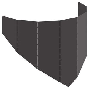 vidaXL Bordura per Prato 100 x 45 cm Acciaio Nero