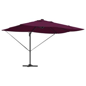 vidaXL Parasol Roma a braccio Rosso e Nero 352 x 251 x 265 cm