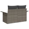 vidaXL Divano da giardino Grigio 141 x 62 x 69cm polyrattan