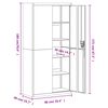 vidaXL Armadio Classificatore Antracite 90x40x220 cm in Acciaio