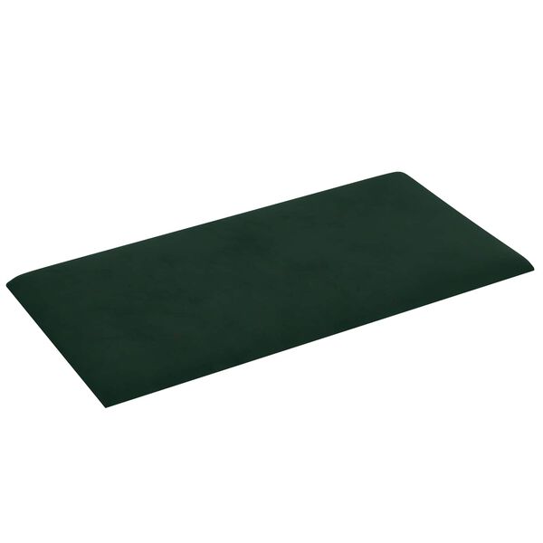 vidaXL Testiera da Parete 12 pcs Verde Scuro 30 x 15 cm Velluto