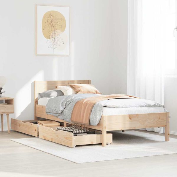 vidaXL Letto senza Materasso 90x190 cm in Legno Massello di Pino