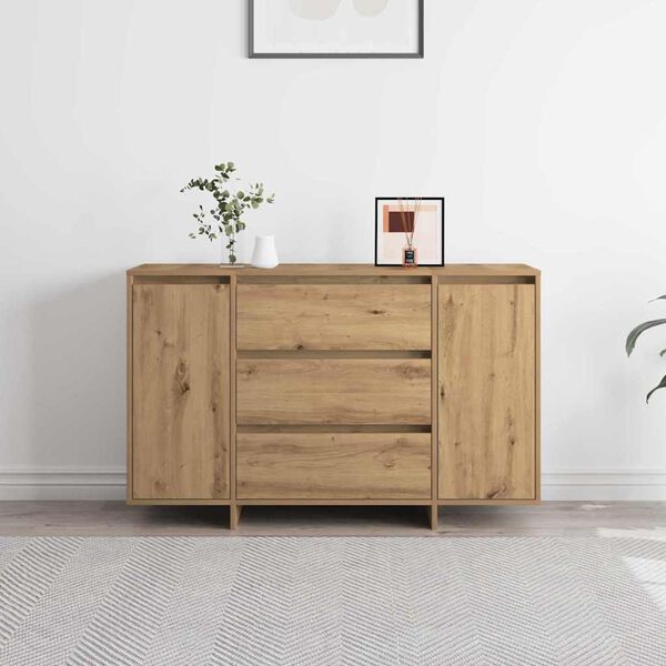 vidaXL Credenza Rovere artigianale 120 x 41 x 75 cm Legno multistrato