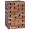 vidaXL Pouf Naturale 29 x 29 x 48 cm Legno massello di recupero